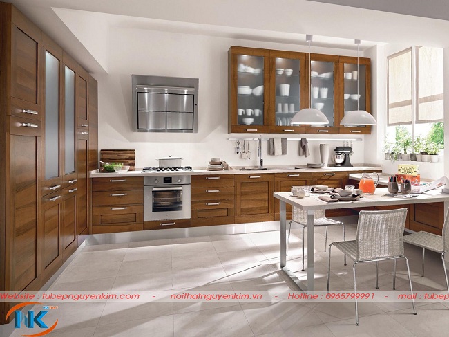 Thiết kế tủ bếp hiện đại, tạo không gian thoáng mát cho phòng bếp