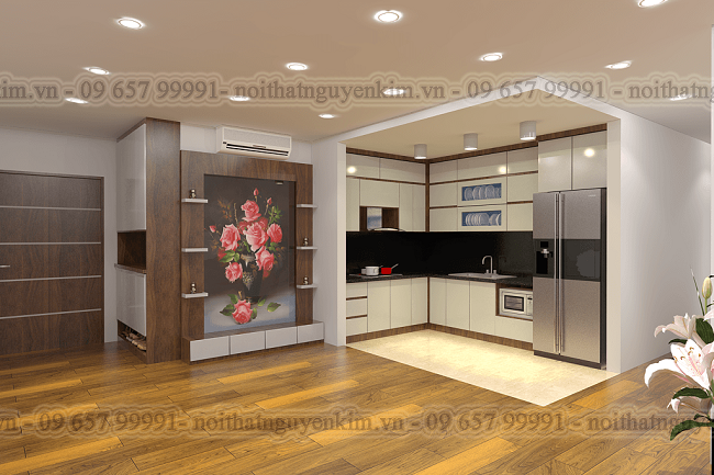 Thiết kế tủ bếp acrykic ACR13 chữ L rất hiện đại, giúp bạn tối ưu được không gian sử dụng cho phòng bếp Thiết kế tủ bếp acrykic ACR13 chữ L rất hiện đại, giúp bạn tối ưu được không gian sử dụng cho phòng bếp