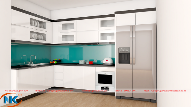 Cận cảnh tủ bếp acrylic ACR18 với thiết kế tối ưu tính năng sử dụng của căn bếp hiện đại, tiện nghi Cận cảnh tủ bếp acrylic ACR18 với thiết kế tối ưu tính năng sử dụng của căn bếp hiện đại, tiện nghi