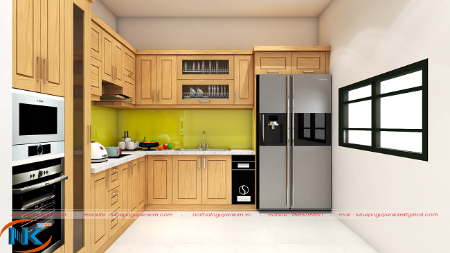 Thiết kế tủ bếp hiện đại, tối ưu công năng sử dụng của thiết bị nhà bếp cao cấp thuận tiện cho chị em nội trợ
