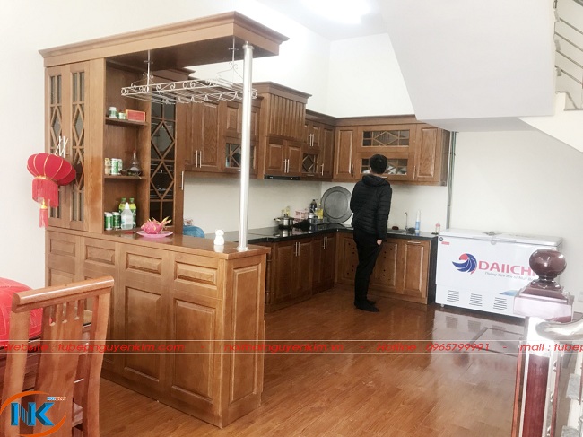 Bộ tủ bếp đẹp hoàn hảo chuẩn bản vẽ 3D sau thi bàn giao và đi vào sử dụng