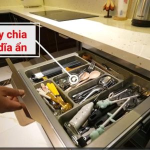 Phụ kiện Khay chia thìa dĩa Eurogold cho tủ bếp inox nhà chị Trang, Hải Phòng